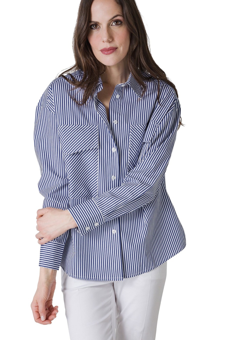 And Camicie Camicie | Camicia A Righe Con Tasconi