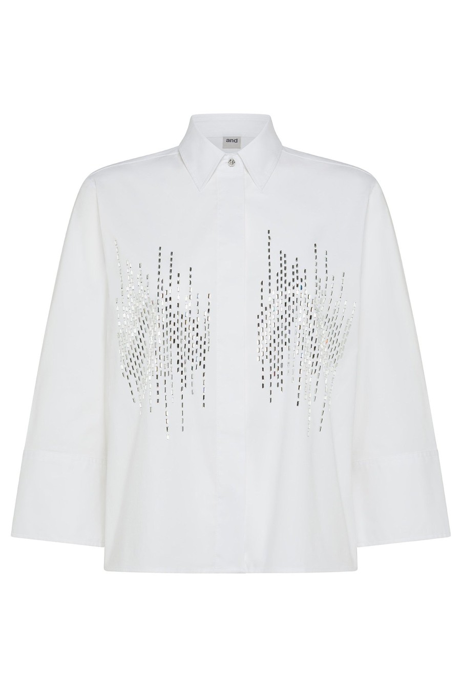 And Camicie Premiere | Camicia Strass Sul Davanti