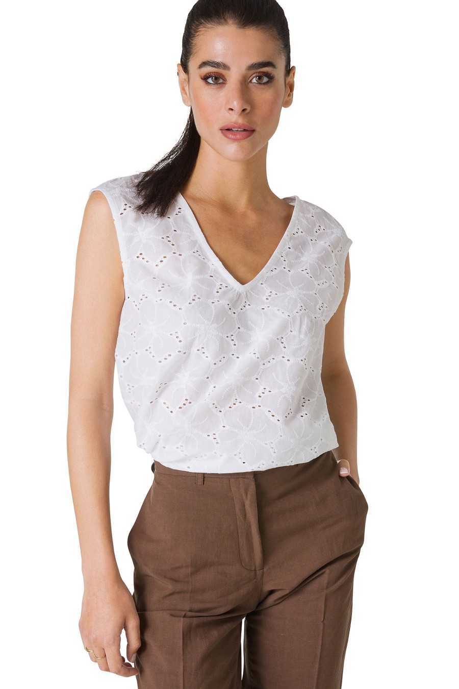 And Camicie Bluse | Blusa In Sangallo