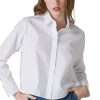 And Camicie Camicie | Camicia Cropped In Popeline Stretch