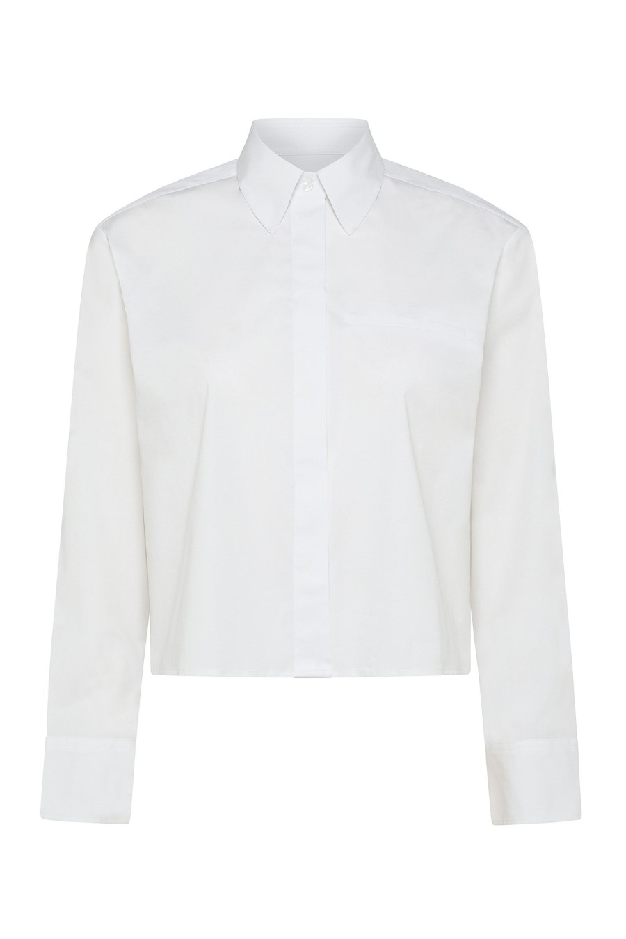 And Camicie Camicie | Camicia Cropped In Popeline Stretch