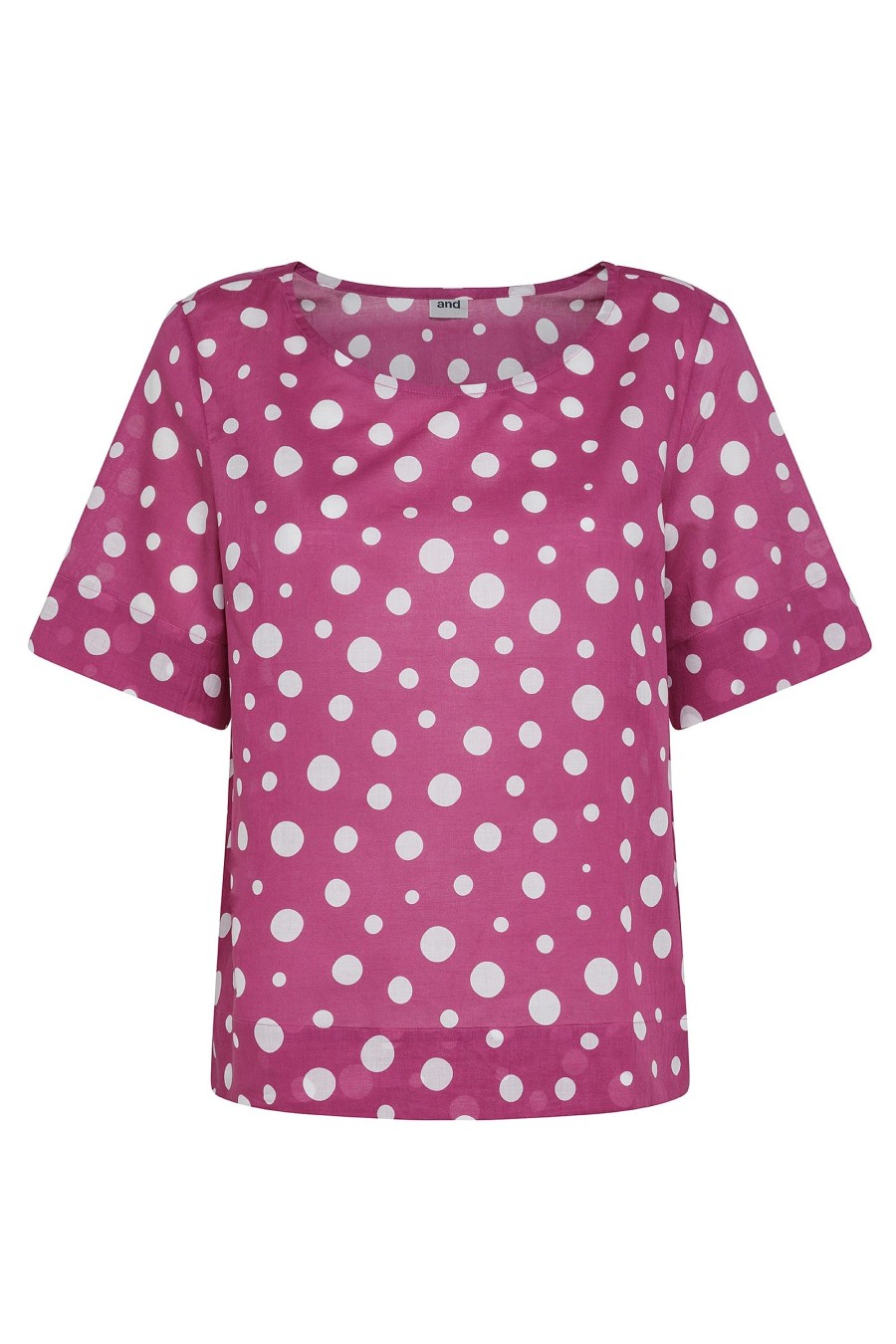 And Camicie Bluse | Blusa A Pois Scollo Tondo