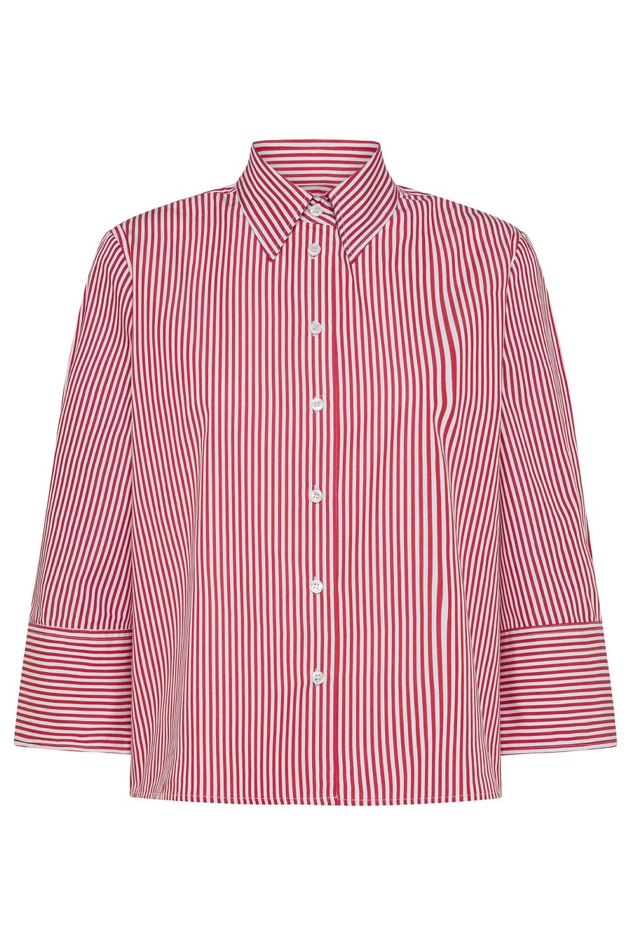 And Camicie Camicie | Camicia A Righe Linea Boxy