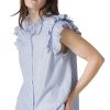 And Camicie Camicie | Camicia Con Rouches In Tessuto Rigato Lurex