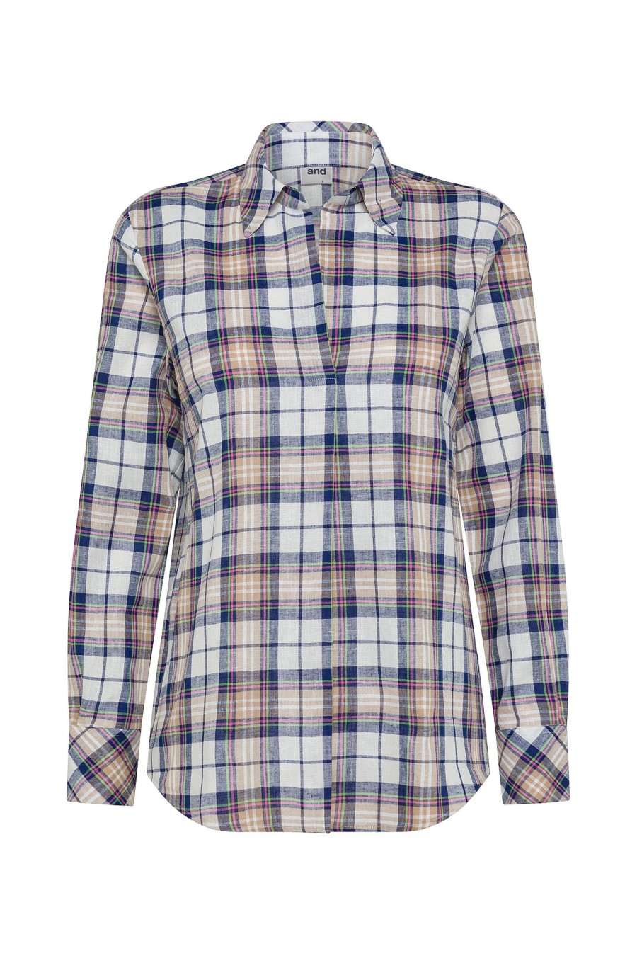 And Camicie Camicie | Camicia In Misto Lino Check