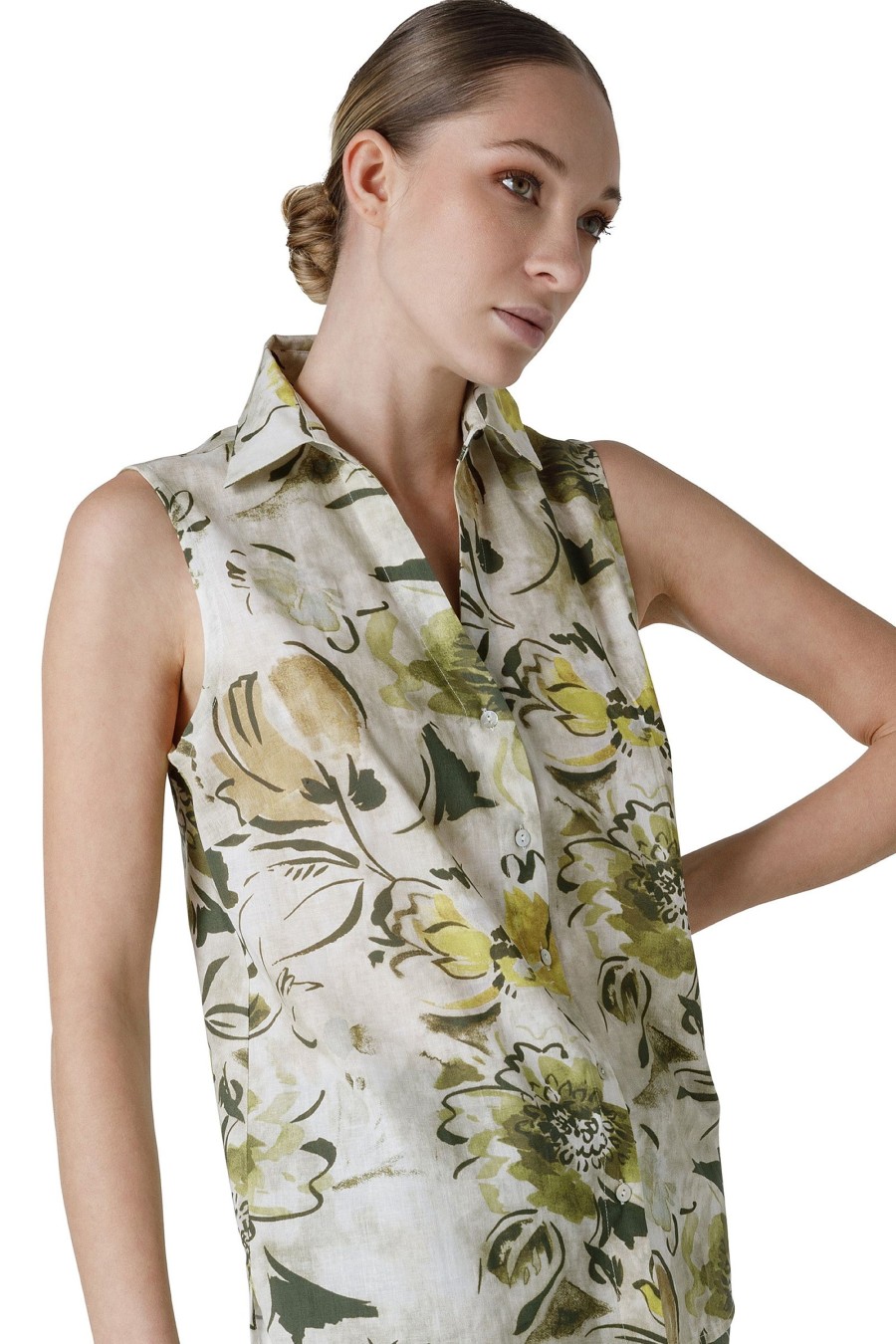 And Camicie Bluse | Camicia In Mistolino Stampa Fiore