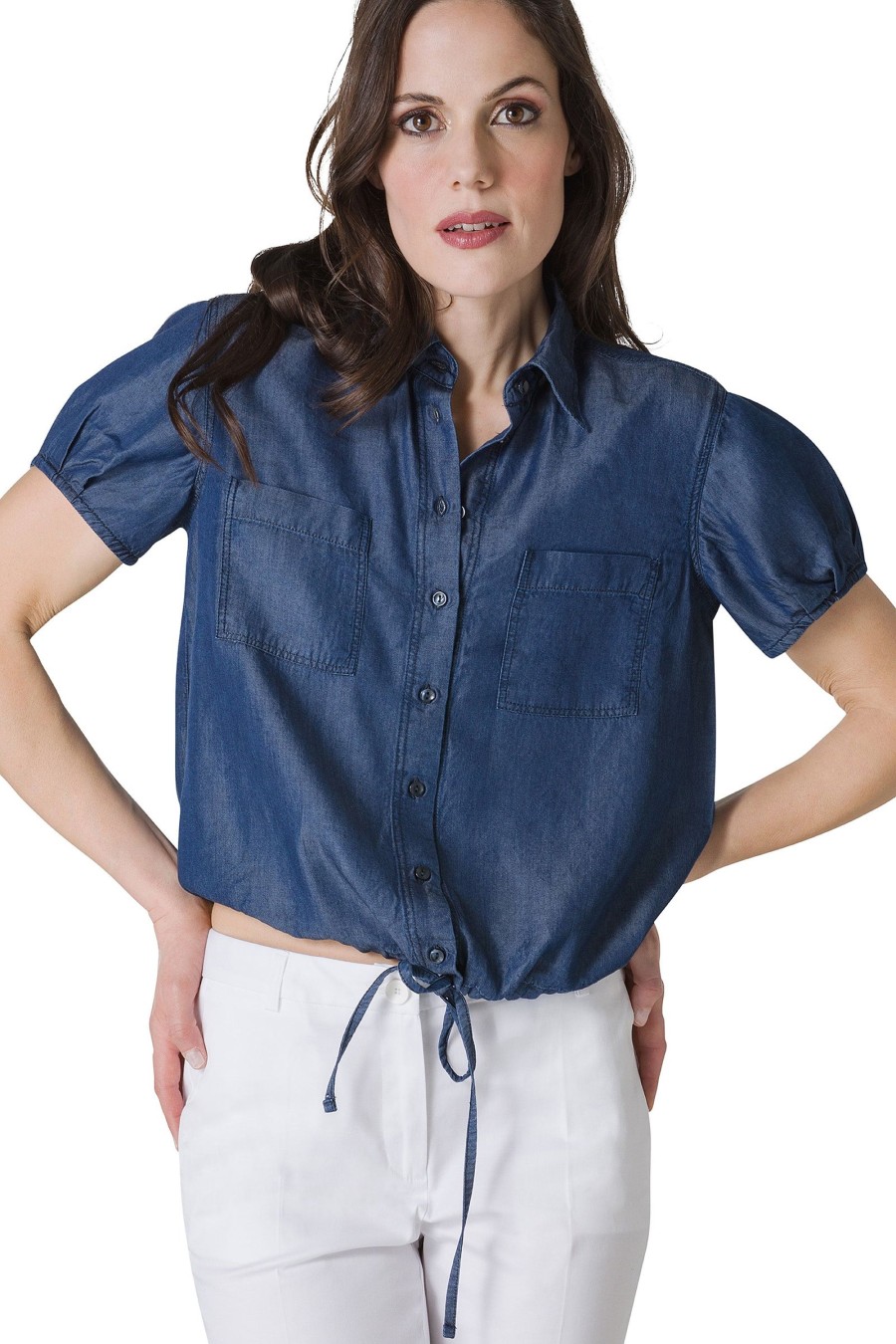 And Camicie Camicie | Camicia Cropped In Tencel