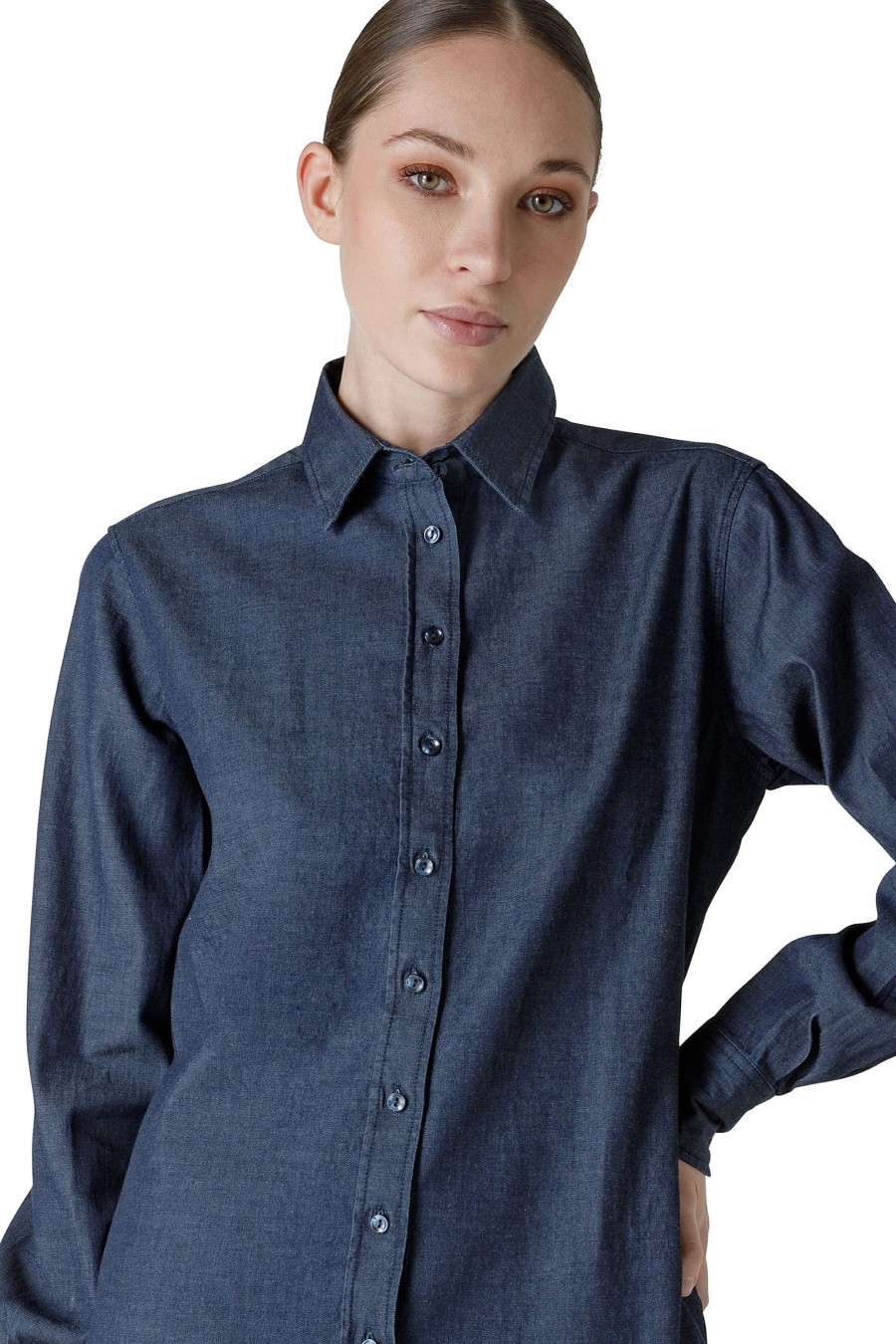 And Camicie Camicie | Camicia In Denim Stone Wash